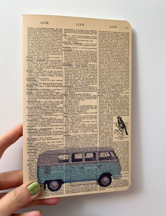 New Camper Van Dictionary Art Notebook