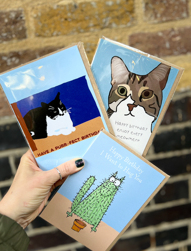 My sister's cats - Cute birthday cards with cats