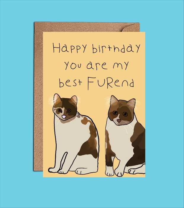 My sister's cats - Cute birthday cards with cats