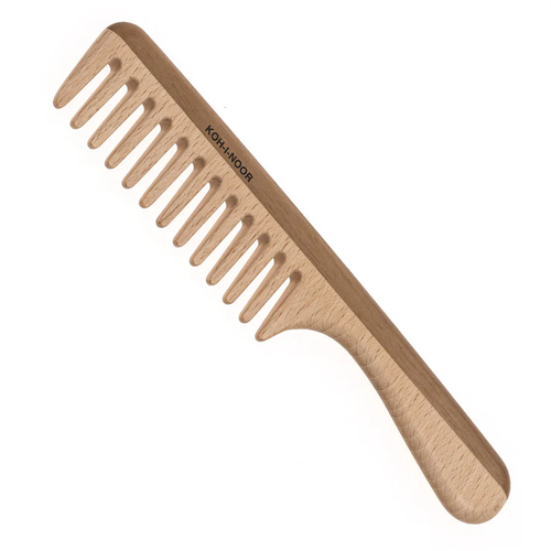 KOH-I-NOOR Legno Extra Wide Spread Teeth Comb with Handle
