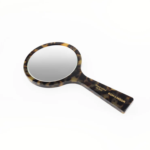 KOH-I-NOOR Luxury Flat Mirror with Handle HAVANA GREEN