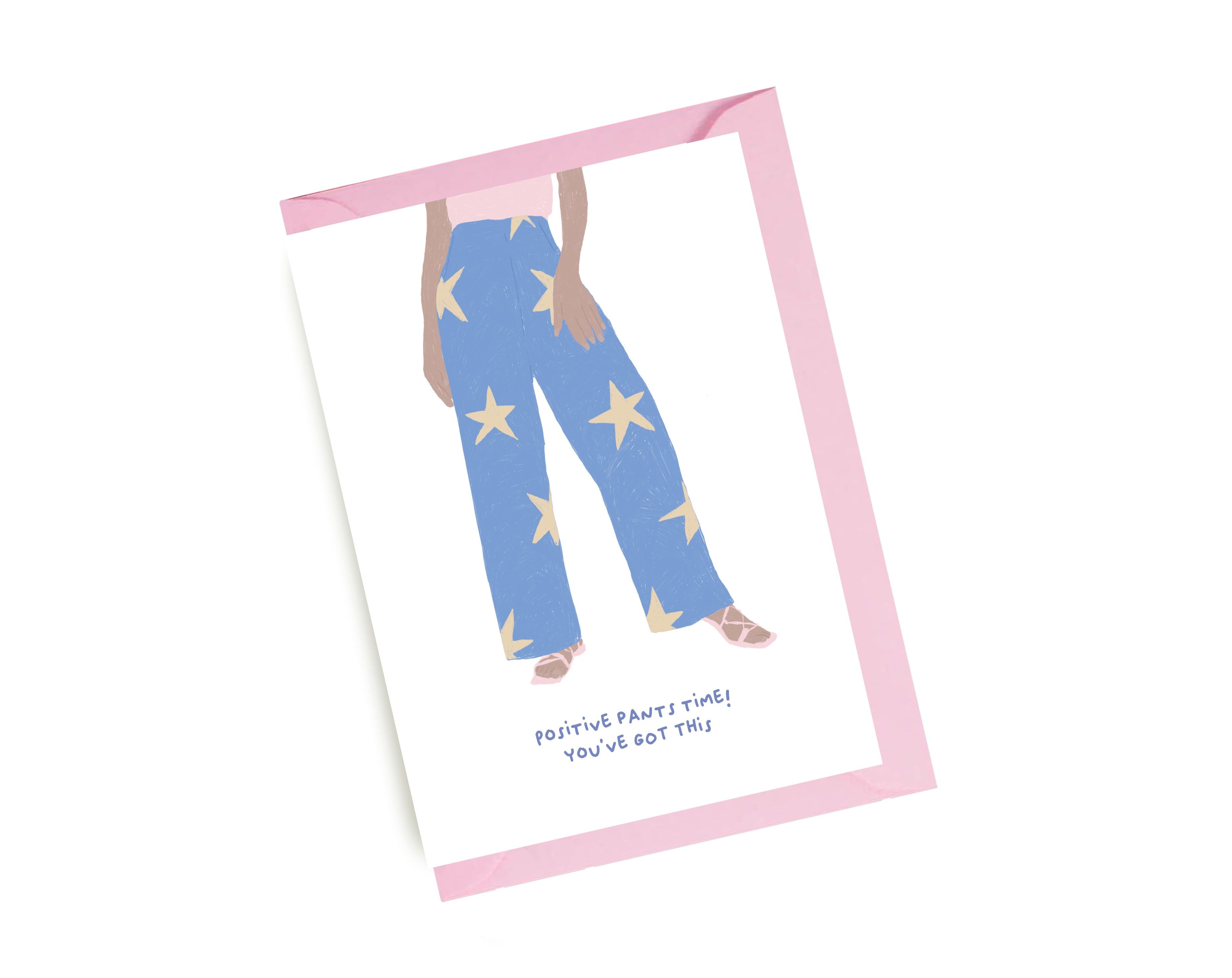 positivity pants card