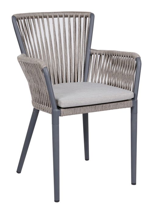 Dining Chair Powder coated Alu and Rope