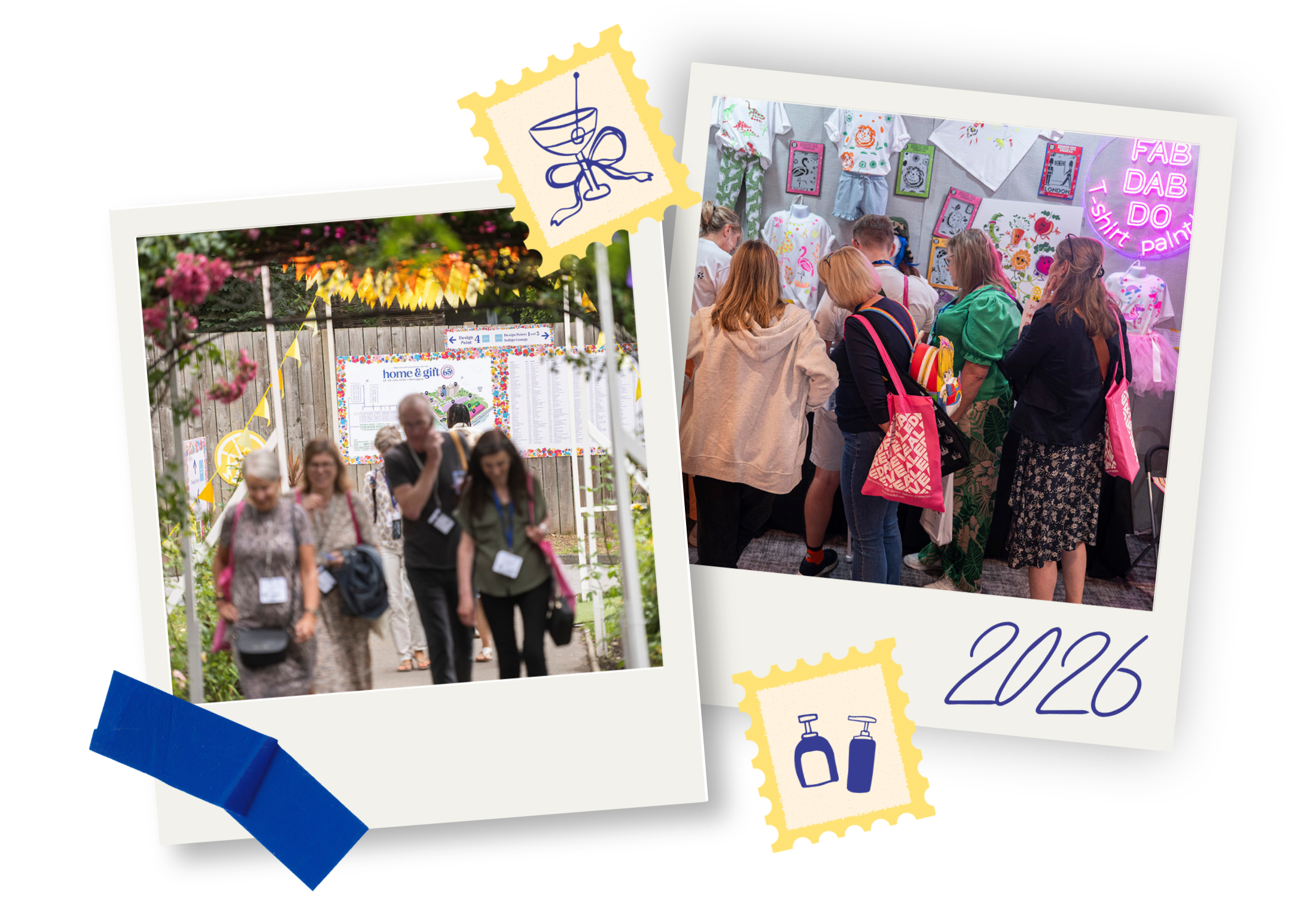 polaroids and stamps