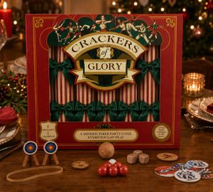 A new take on the Christmas cracker: Enigmagram launches plastic free family game set Crackers of Glory.