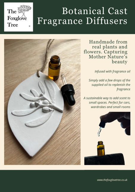 Botanical Cast Fragrance  Diffuser Leaflet