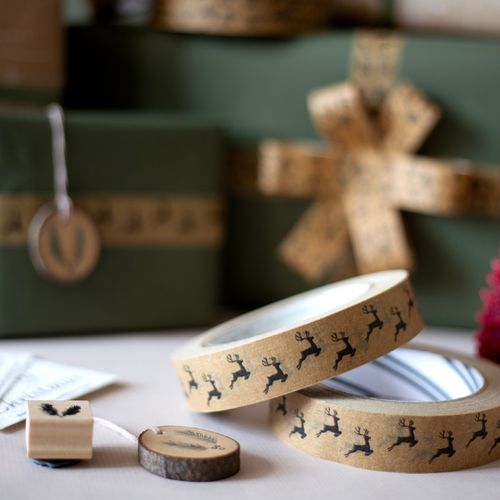 50m Paper Tape - Reindeer (24mm wide)