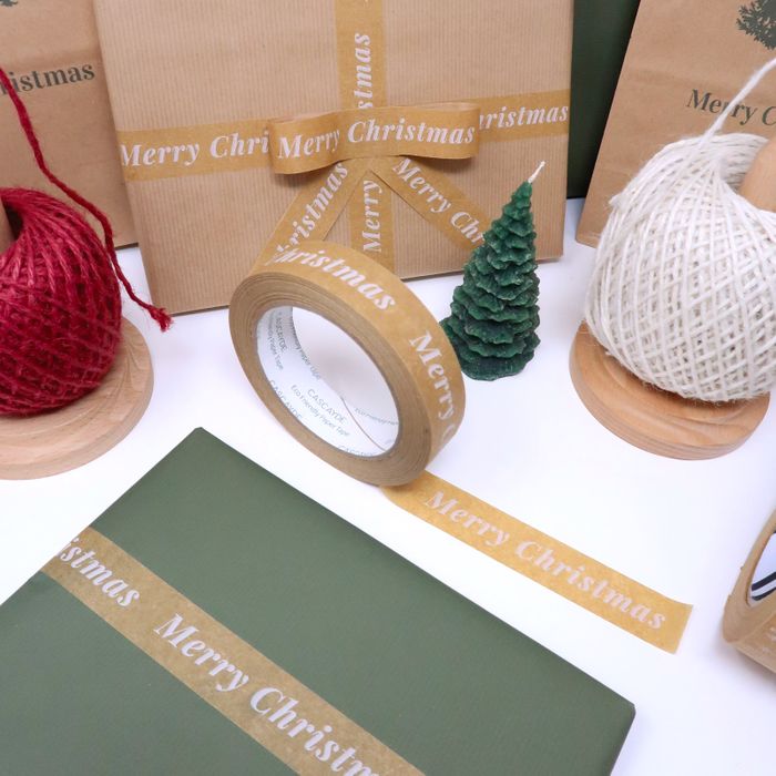 50m Paper Tape - Merry Christmas (24mm wide)