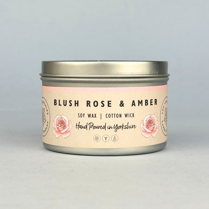 Blush Rose & Amber  Soy Wax Scented Candle
