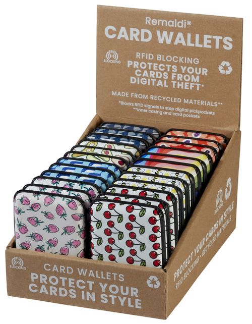 Card Wallets Retro RFID blocking - bestseller! Made from recycled materials.