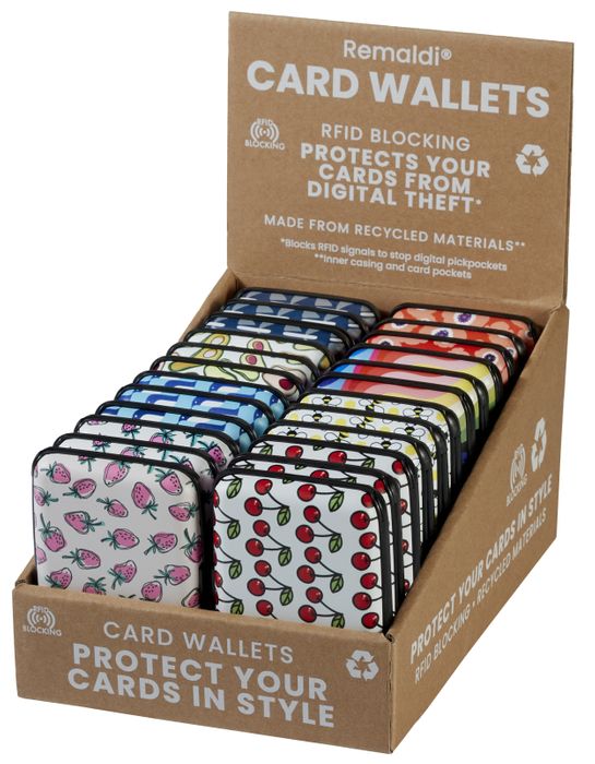 Card Wallets Retro RFID blocking - bestseller! Made from recycled materials.
