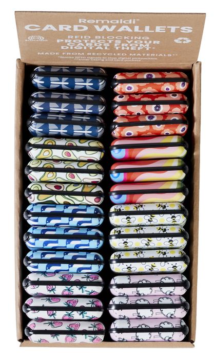 Card Wallets Retro RFID blocking - bestseller! Made from recycled materials.