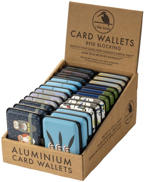 Card Wallets - I like birds RFID blocking. Best Seller.  Made from recycled material.