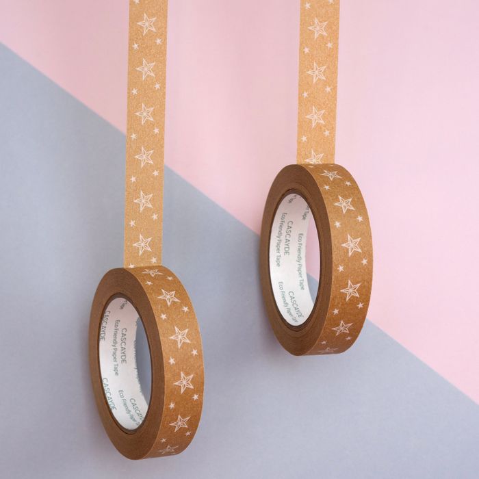50m Eco Friendly Paper Tape - Star (24mm)