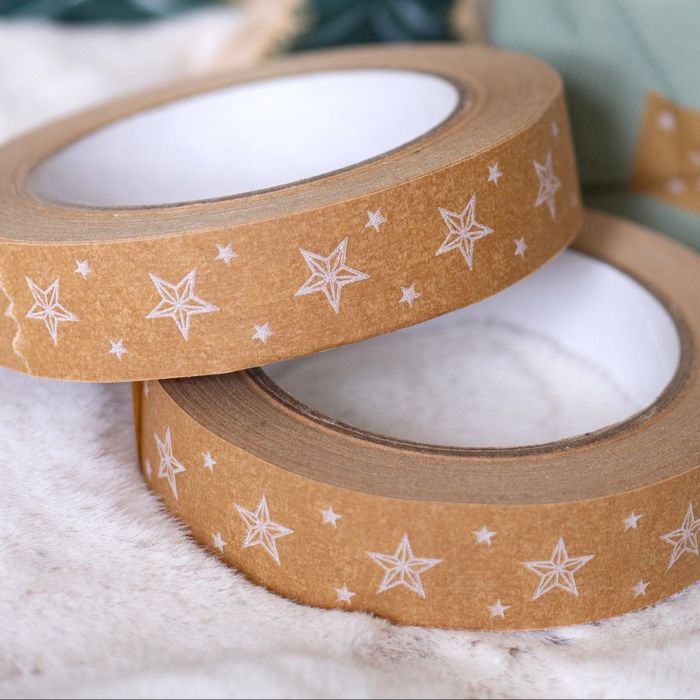 50m Eco Friendly Paper Tape - Star (24mm)