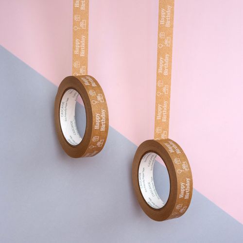 50m Paper Tape - Happy Birthday (24mm)