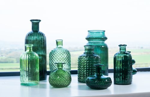 100% Recycled glassware