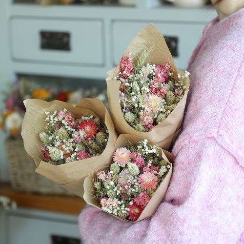 Pink Dried Flower Bouquet