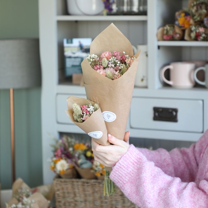 Pink Dried Flower Bouquet