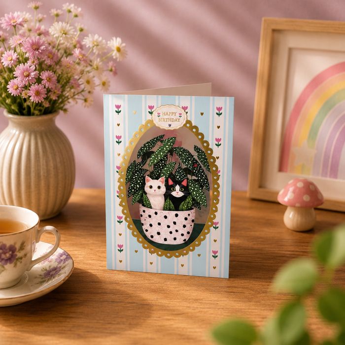 Original paper cut Blossom card