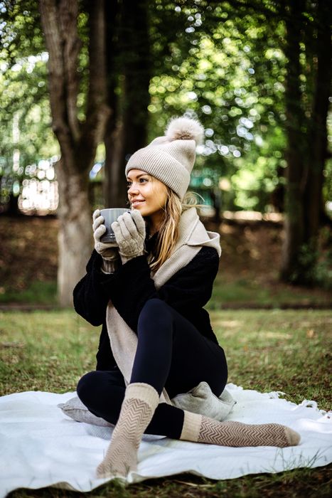 Our amazing Wool-blend Cosy Socks & Matching Sets - Cable Hat, Fingerless Glove, Glove & Scarf 