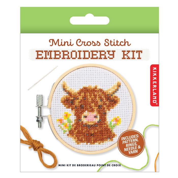EMBROIDERY KIT - HIGHLAND COW