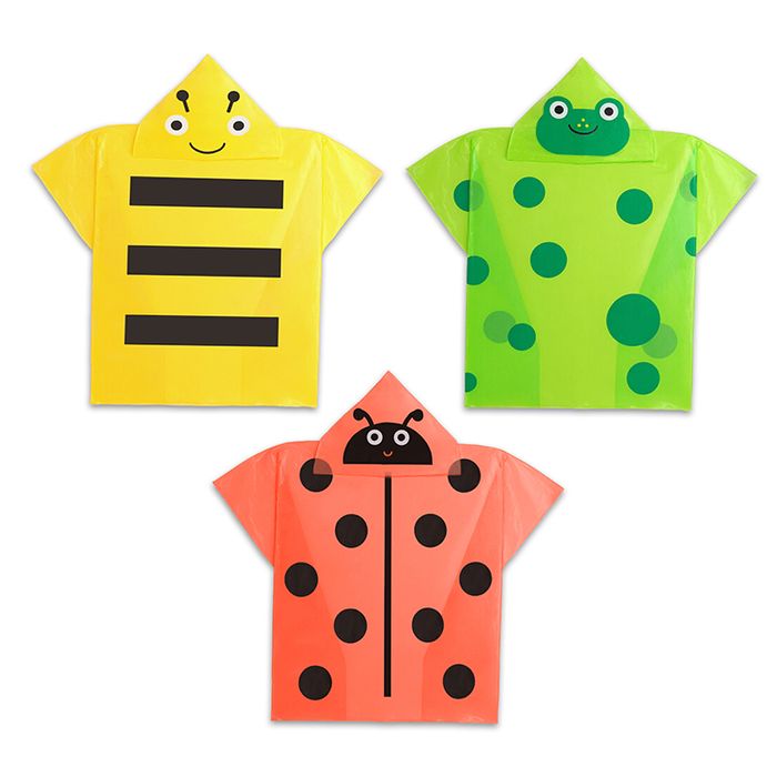 KIDOKI GARDEN FRIENDS RAIN PONCHOS