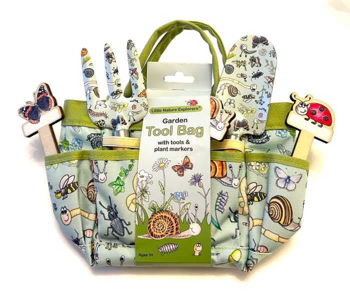 Little Nature Explorers Tool Bag, Plant Markers and Tool Set