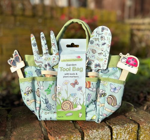 Little Nature Explorers Tool Bag, Plant Markers and Tool Set