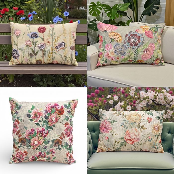 NEW Cotton Embroidered Cushions