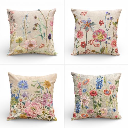 NEW Cotton Embroidered Cushions