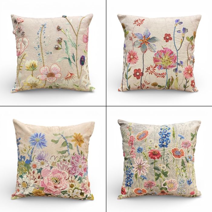 NEW Cotton Embroidered Cushions