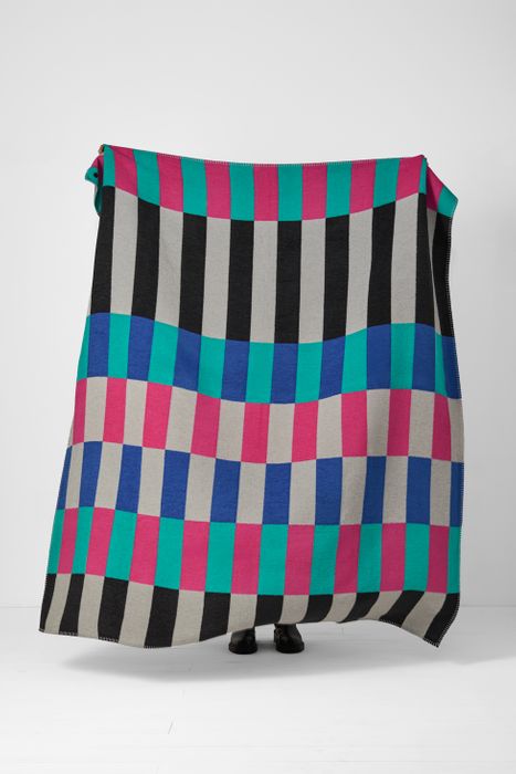 Building Blocks Large Recycled Cotton Blend Throw - Northern Woven