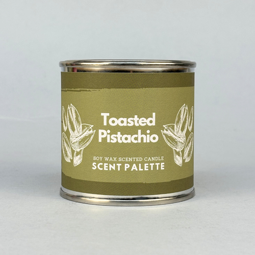 Toasted Pistachio / Scent Palette Tall Tin / Soy Wax Candle 