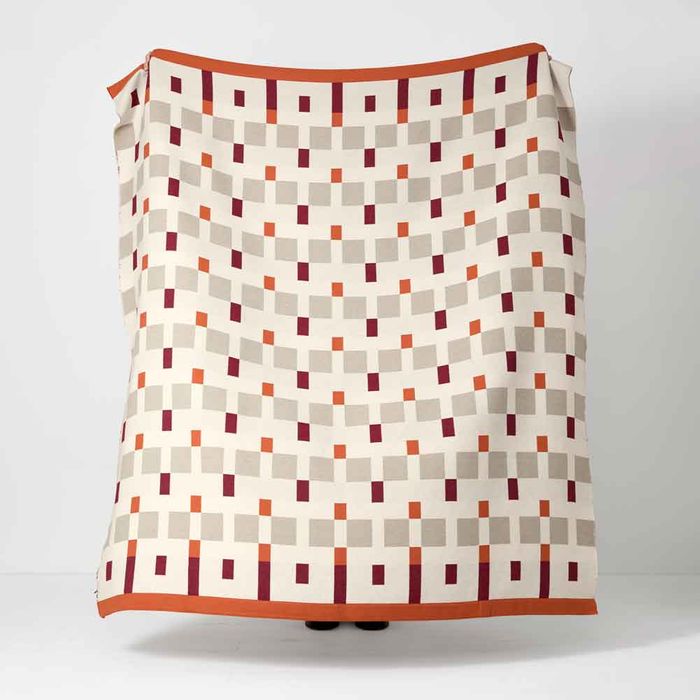 Checkmate Large Recycled Cotton Blend Throw - Ian Mankin