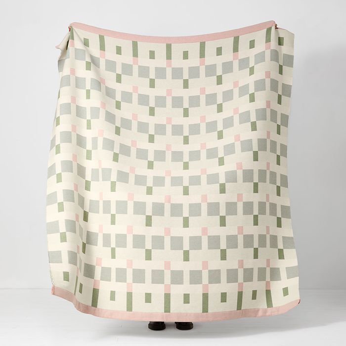 Checkmate Large Recycled Cotton Blend Throw - Ian Mankin