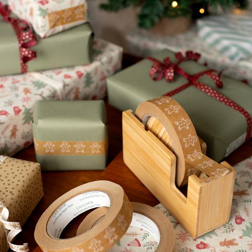50m Paper Tape - Gingerbread Men (24mm Wide)