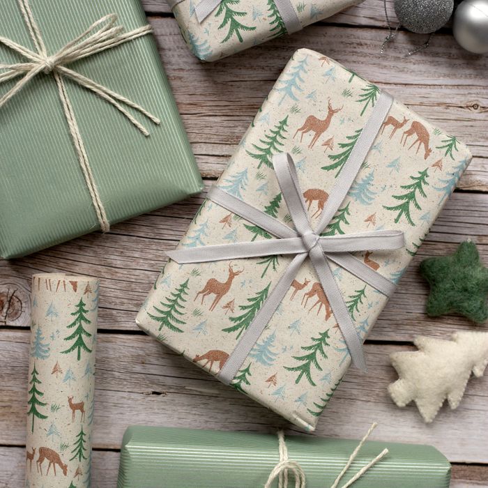 5m Roll Reindeer Wrapping Paper (500mm Wide)