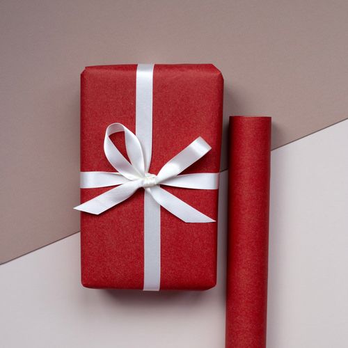 5m roll of Red Kraft Wrapping Paper (500mm wide)