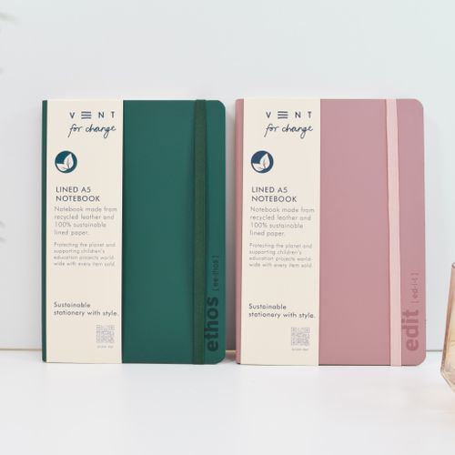 A5 Luxury recycled Leather Notebooks