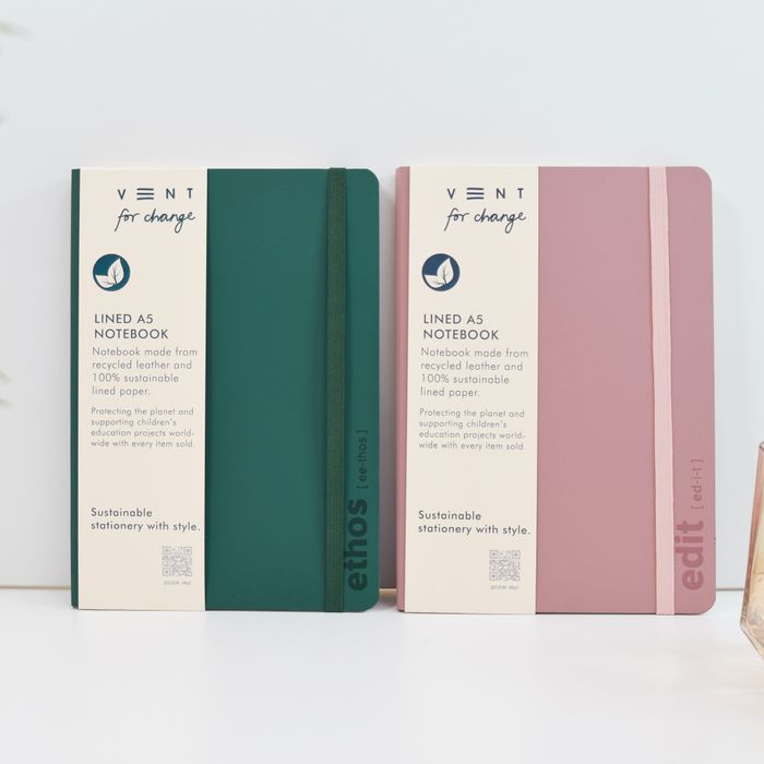 A5 Luxury recycled Leather Notebooks