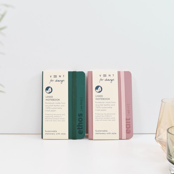 Luxury A6 Recycled Leather Notebooks