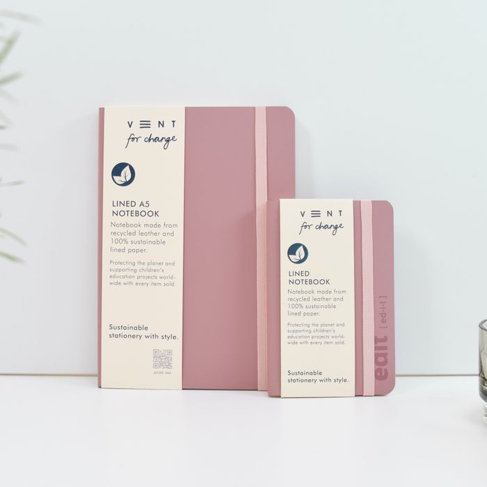 Luxury A6 Recycled Leather Notebooks