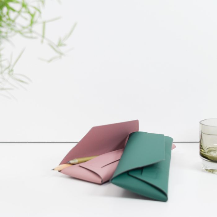 Luxury Handmade Recycled Leather Pen and Pencil Pouch