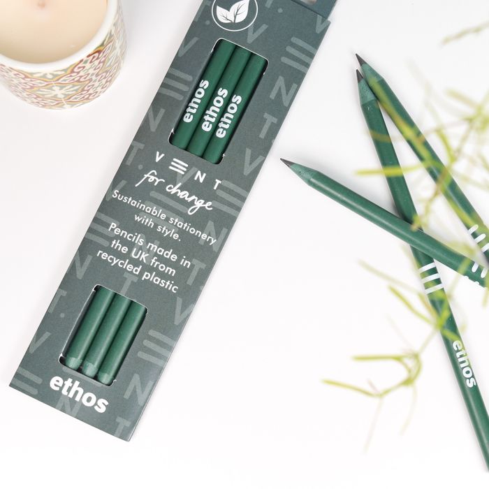 Luxury Set of 3 recycled pencils