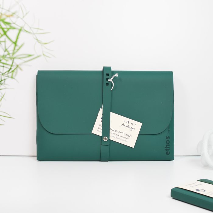 Luxury Recycled Leather Document/Tablet Wallet