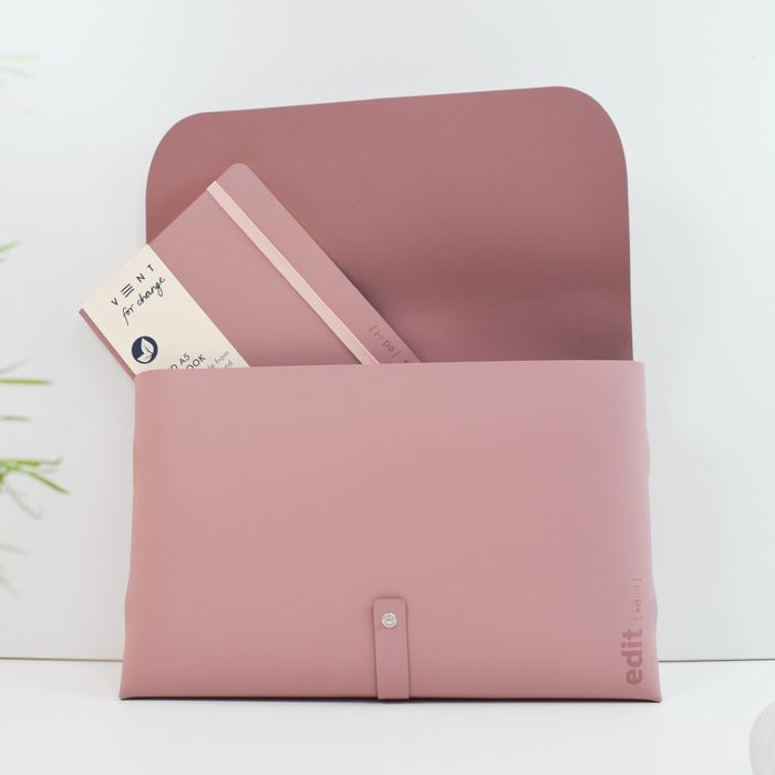 Luxury Recycled Leather Document/Tablet Wallet