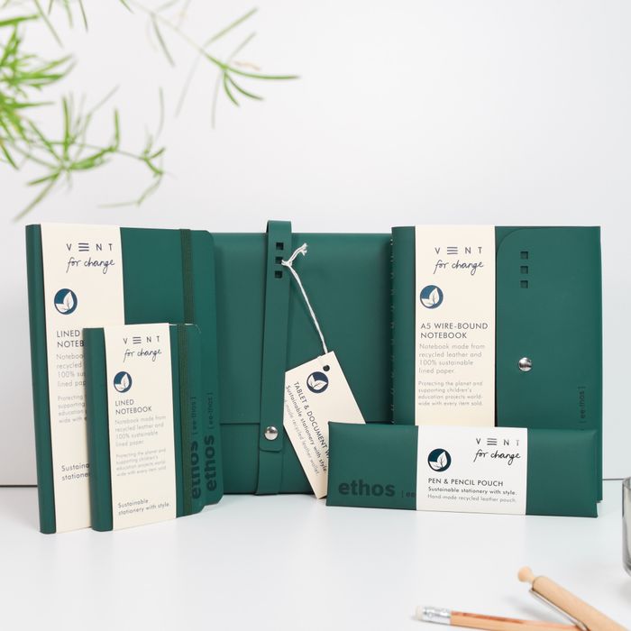 Luxury Recycled Leather Document/Tablet Wallet