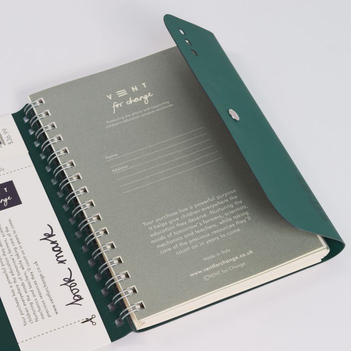 Luxury recycled leather wire-bound Folios