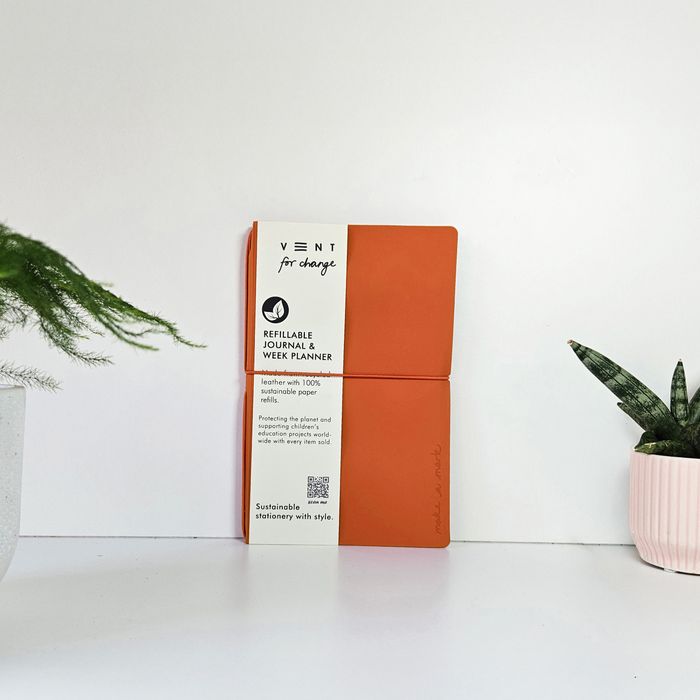 Make a Mark Recycled Leather Refillable Planners